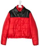 Philosophy Di Lorenzo Serafini Kids Teen Leather-effect Panel Padded