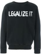 Palm Angels 'legalize It' Sweatshirt, Men's, Size: Xl, Black, Cotton