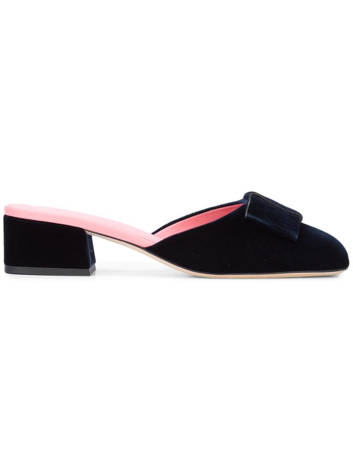 Victoria Beckham Bow Mules - Blue