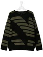 Emporio Armani Kids Teen Logo Knit Sweater - Black