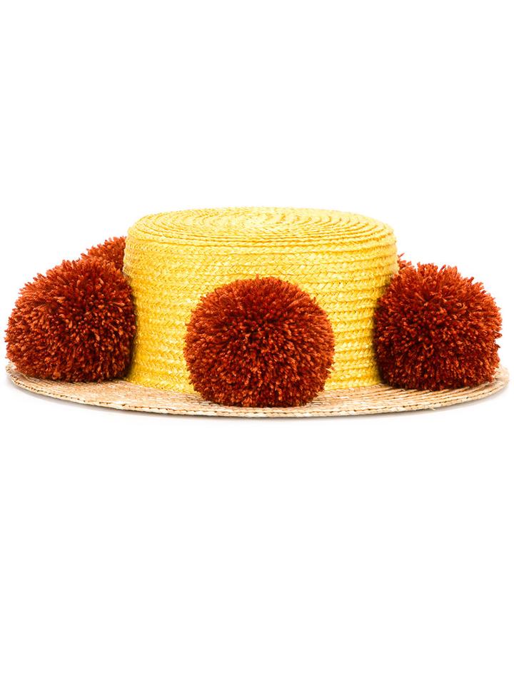 Eshvi Jupiter Hat, Women's, Size: Small, Yellow/orange, Straw/wool