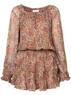 Love Shack Fancy Printed Popover Dress - Yellow & Orange