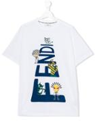 Fendi Kids - Teen Printed T-shirt - Kids - Cotton - 14 Yrs, White
