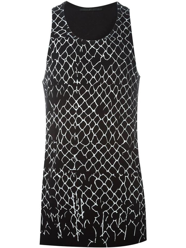 Haider Ackermann 'awuna' Tank Top, Men's, Size: Small, Black, Silk