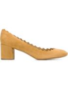 Chloé Lauren Pumps, Women's, Size: 39.5, Brown, Suede/leather