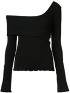Misha Nonoo 'giulia Twist Front' Blouse, Women's, Size: Medium, Black, Nylon/spandex/elastane/tencel