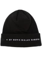 11 By Boris Bidjan Saberi Branded Knit Cap - Black