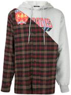 3.paradis Contrast Shirt Hoodie - Red