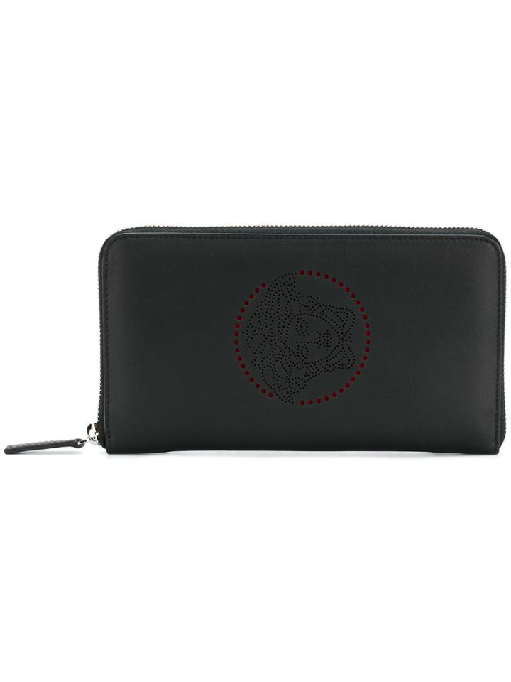Versace Perforated Medusa Wallet - Black