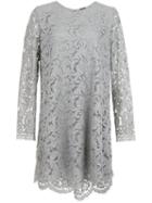 Adam Lippes Floral Lace Shift Dress, Women's, Size: 6, Grey, Cotton/viscose/nylon