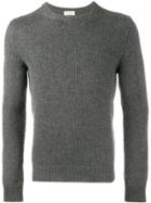 Saint Laurent Grey Crew Neck Cashmere Sweater