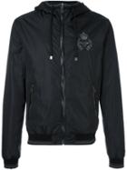 Dolce & Gabbana Hooded Jacket, Men's, Size: 46, Black, Nylon/sheep Skin/shearling