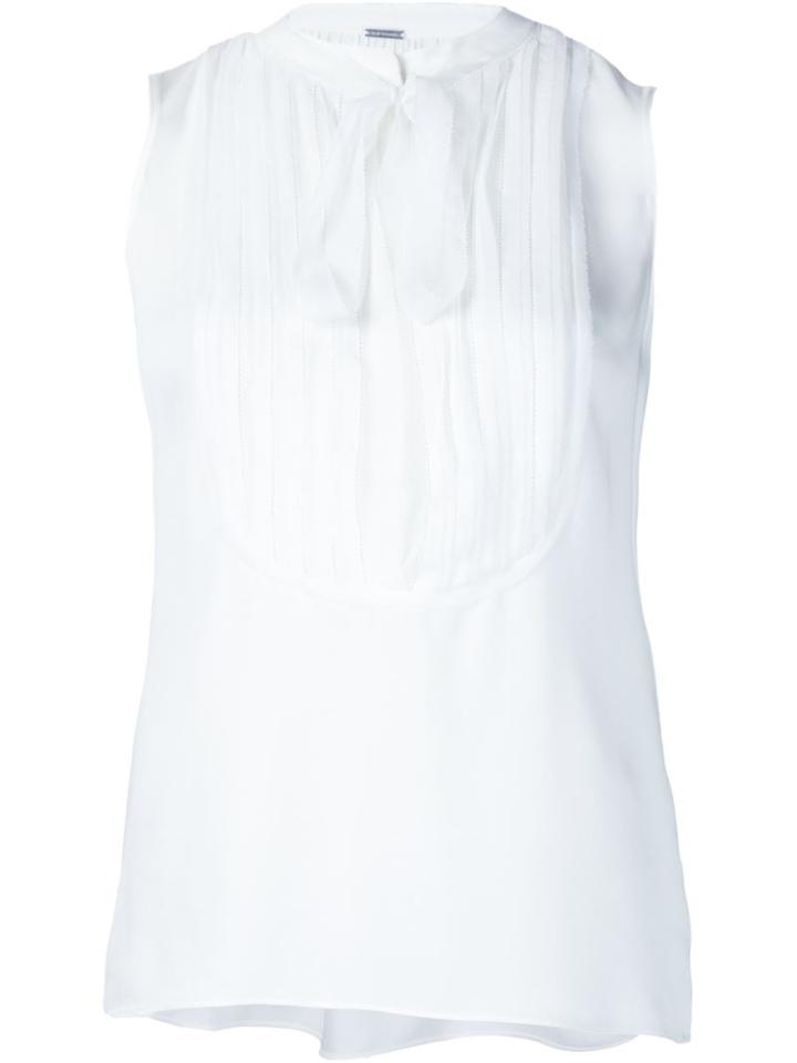 Elie Tahari Bow Tie Sleeveless Blouse