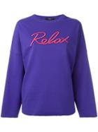 Diesel Relax Sweatshirt, Women's, Size: Large, Pink/purple, Cotton/polyester/spandex/elastane