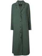 Rachel Comey Single Breasted Trench Coat, Women's, Size: Medium, Green, Nylon
