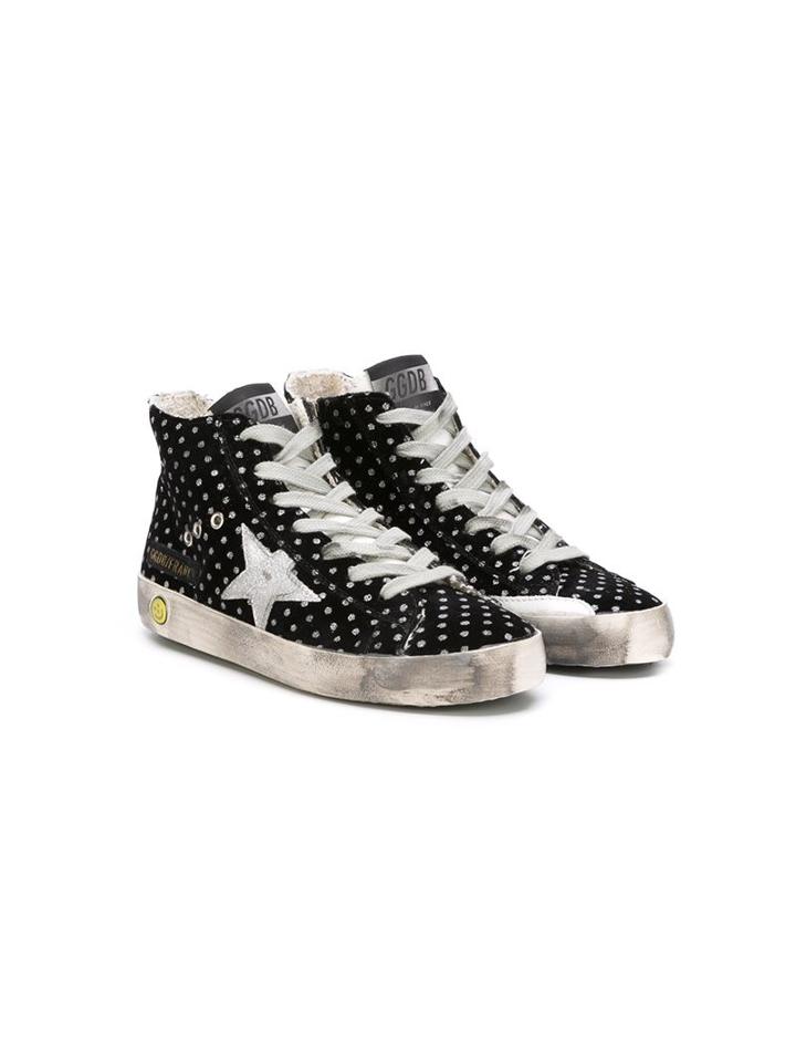 Golden Goose Deluxe Brand Kids Francy Hi-top Sneakers, Boy's, Size: 32, Black