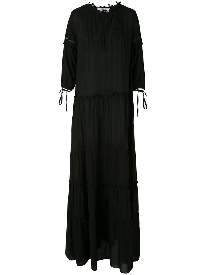 Blugirl - Flared Maxi Dress - Women - Viscose - 42, Black, Viscose