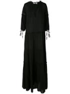 Blugirl - Flared Maxi Dress - Women - Viscose - 42, Black, Viscose