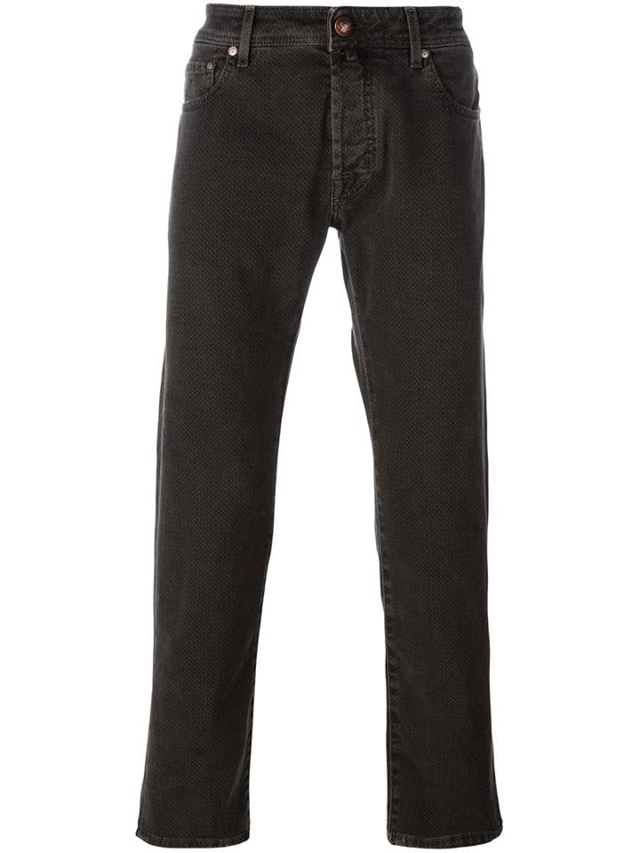 Jacob Cohen Straight Leg Jeans, Men's, Size: 42, Brown, Cotton/spandex/elastane