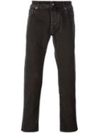 Jacob Cohen Straight Leg Jeans, Men's, Size: 42, Brown, Cotton/spandex/elastane