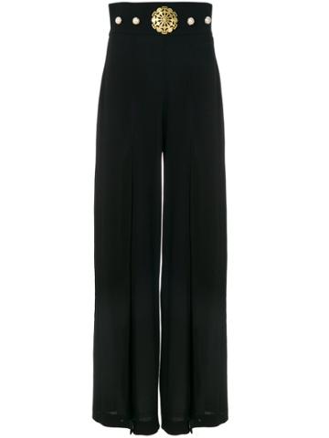 Stefano De Lellis Double-layer Palazzo Pants - Black