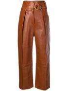 Petar Petrov High-waisted Trousers - Brown