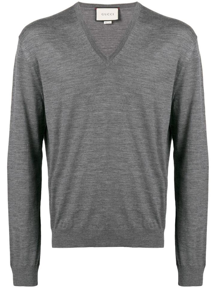 Gucci V-neck Pullover - Grey