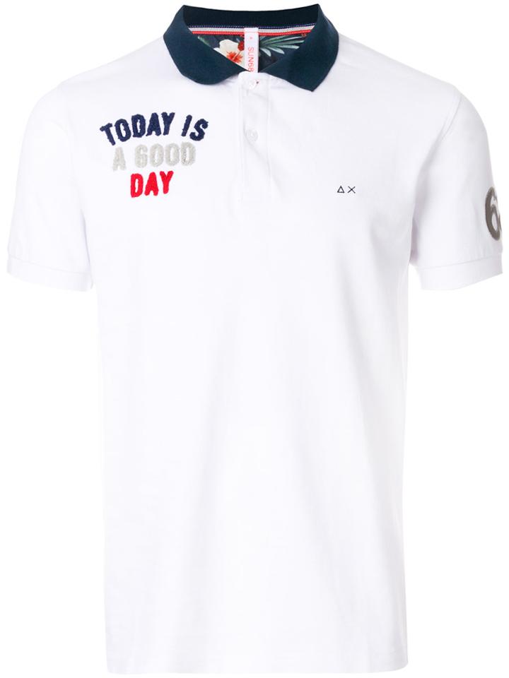 Sun 68 Good Day Polo Shirt - White