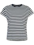 Derek Lam 10 Crosby Striped T-shirt, Women's, Size: Xs, Black, Cotton
