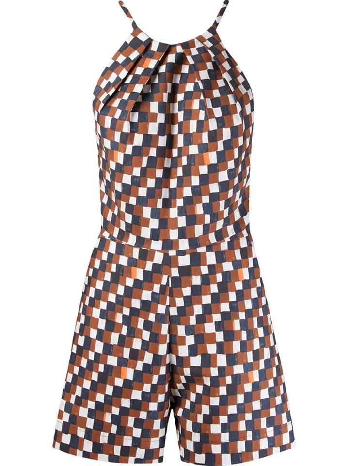 Andrea Marques Geometric Print Playsuit