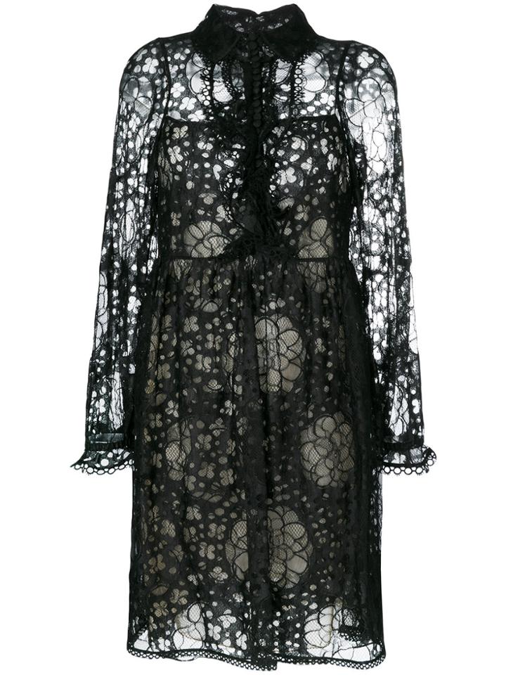 Chloé Lace Skater Dress - Black