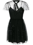 Red Valentino Sequin Embellished Mini Dress - Black