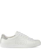 Gucci Perforated Logo Sneakers - White