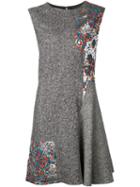 Stella Mccartney Flared Sleeveless Dress, Women's, Size: 42, Grey, Silk/polyester/wool