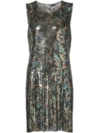 Paco Rabanne Paisley Mesh Dress, Women's, Size: 38, Grey, Aluminium
