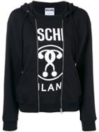 Moschino Logo Printed Hybrid Hoodie - Black