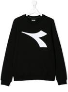 Diadora Junior Teen Glitter Logo Sweatshirt - Black
