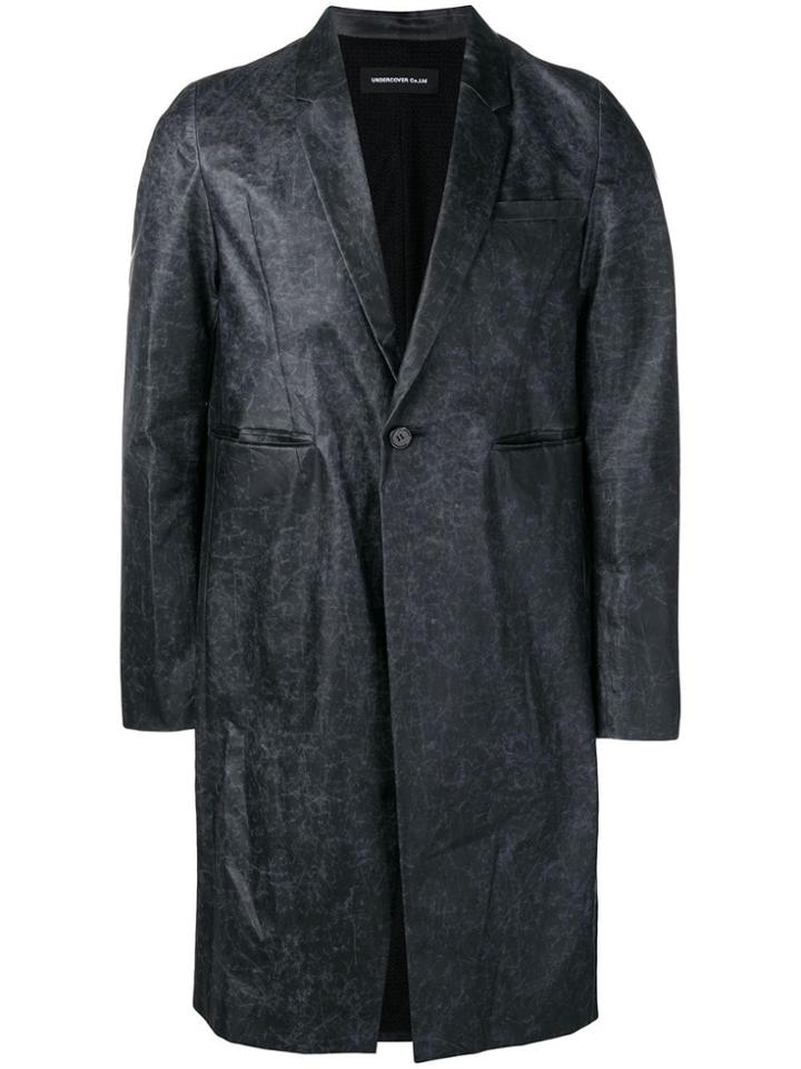 Undercover Single-breasted Biker Coat - Black