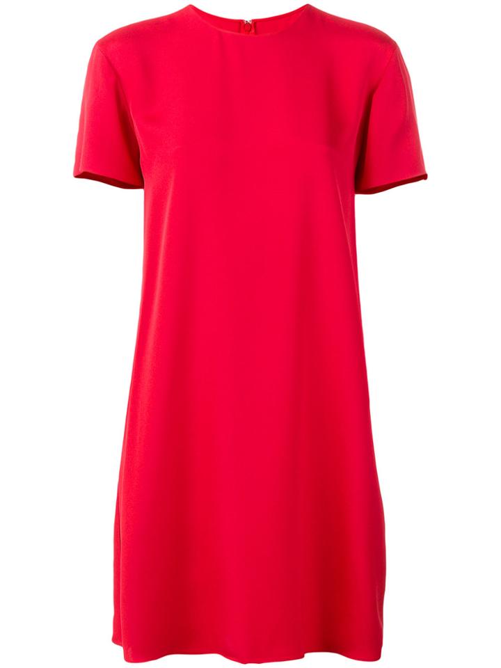Valentino Shortsleeved Shift Dress - Red