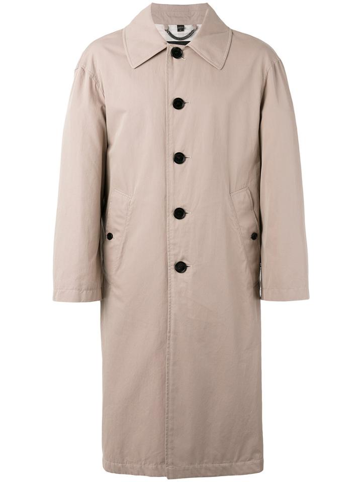 Burberry Drop Shoulder Trench Coat, Men's, Size: Medium, Nude/neutrals, Cotton/viscose/cupro