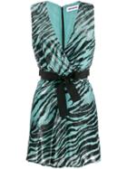 Brognano Sleeveless Tiger Print Dress - Blue
