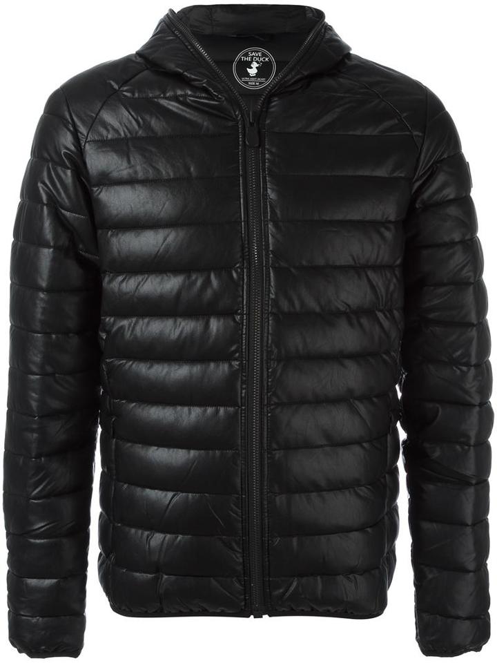 Save The Duck Padded Jacket, Men's, Size: Medium, Black, Polyurethane/viscose/nylon/polyester