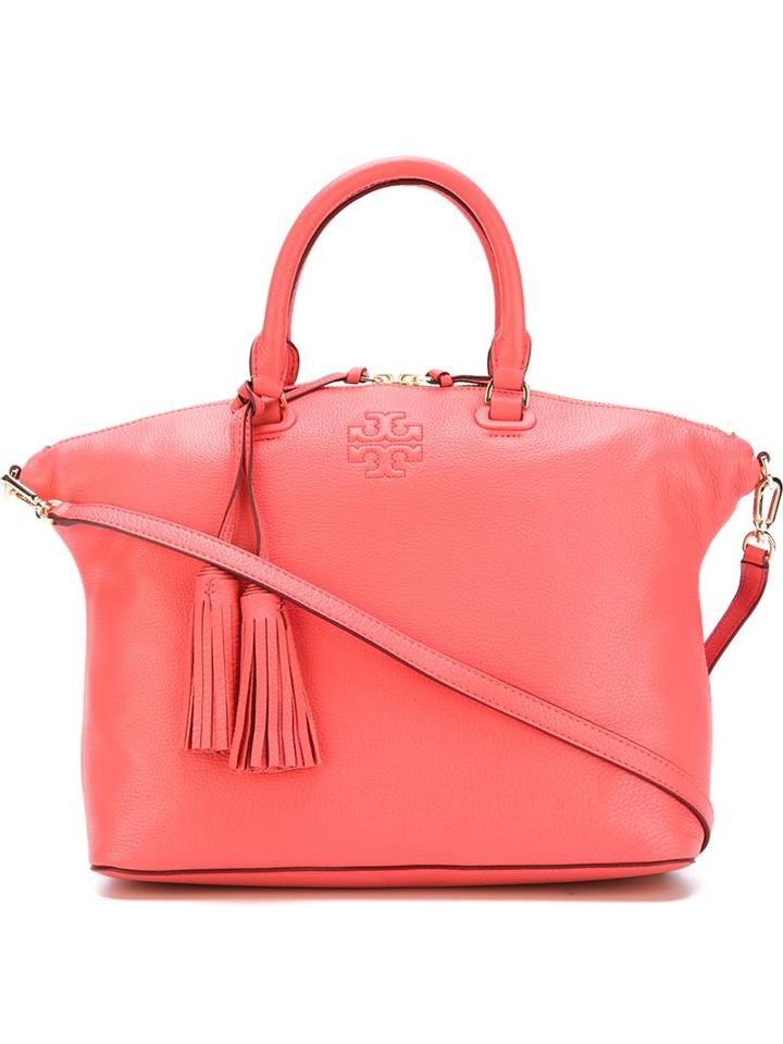 Tory Burch Tote Bag With Fringe Detail And Detachable Shoulder Strap
