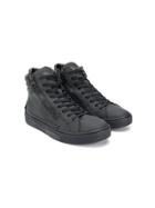 Crime London Kids Teen Lace-up Hi-top Sneakers - Black