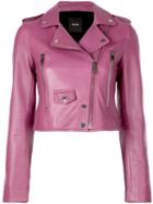 Lth Jkt Mai Cropped Jacket - Purple