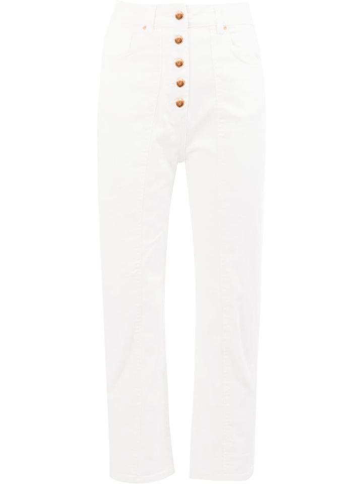 Aalto Cropped Slim-fit Jeans - White