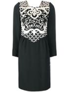 Valentino Pre-owned Embroidered Cocktail Dress - Black