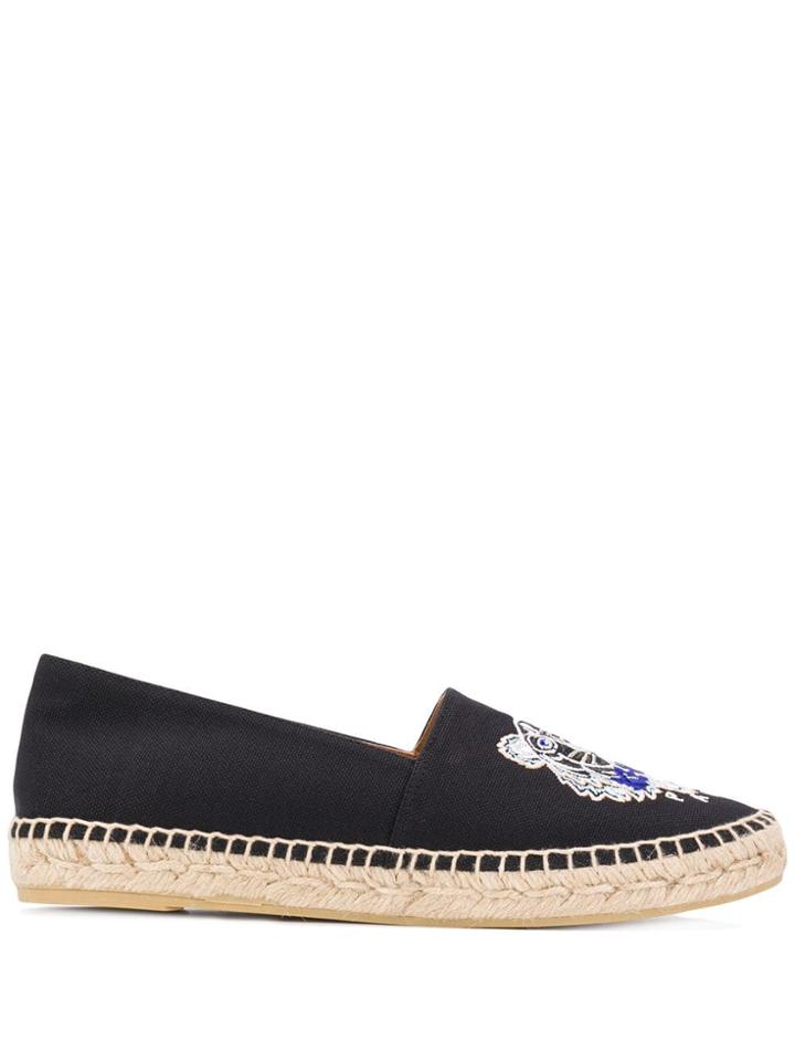 Kenzo Tiger Embroidery Espadrilles - Black