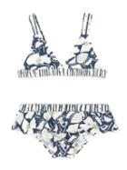 Stella Mccartney Kids 'nell' Bikini, Kids Unisex, Size: 12 Yrs, Blue, Polyamide/spandex/elastane