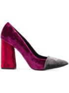 Just Cavalli Block Heel Pumps - Pink & Purple